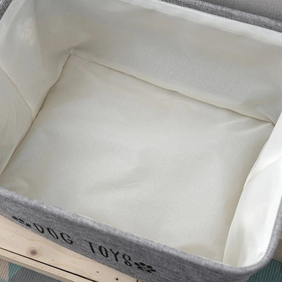 Canvas Storage Basket for Pet Toys