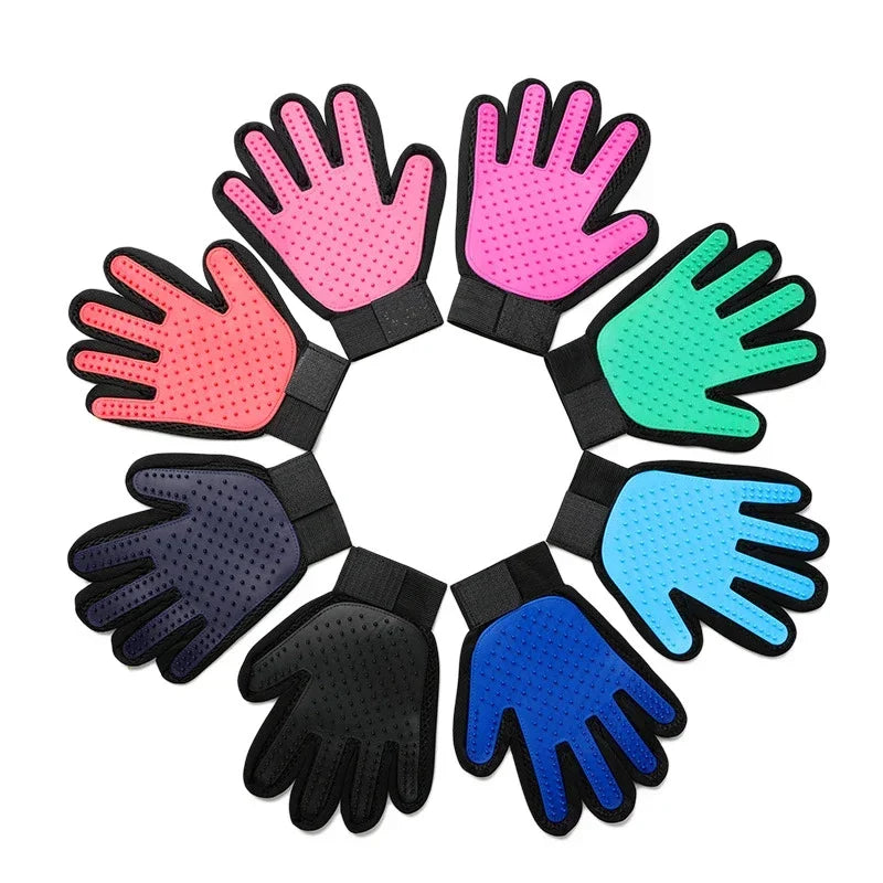 Silicone Grooming Gloves for Dogs & Cats