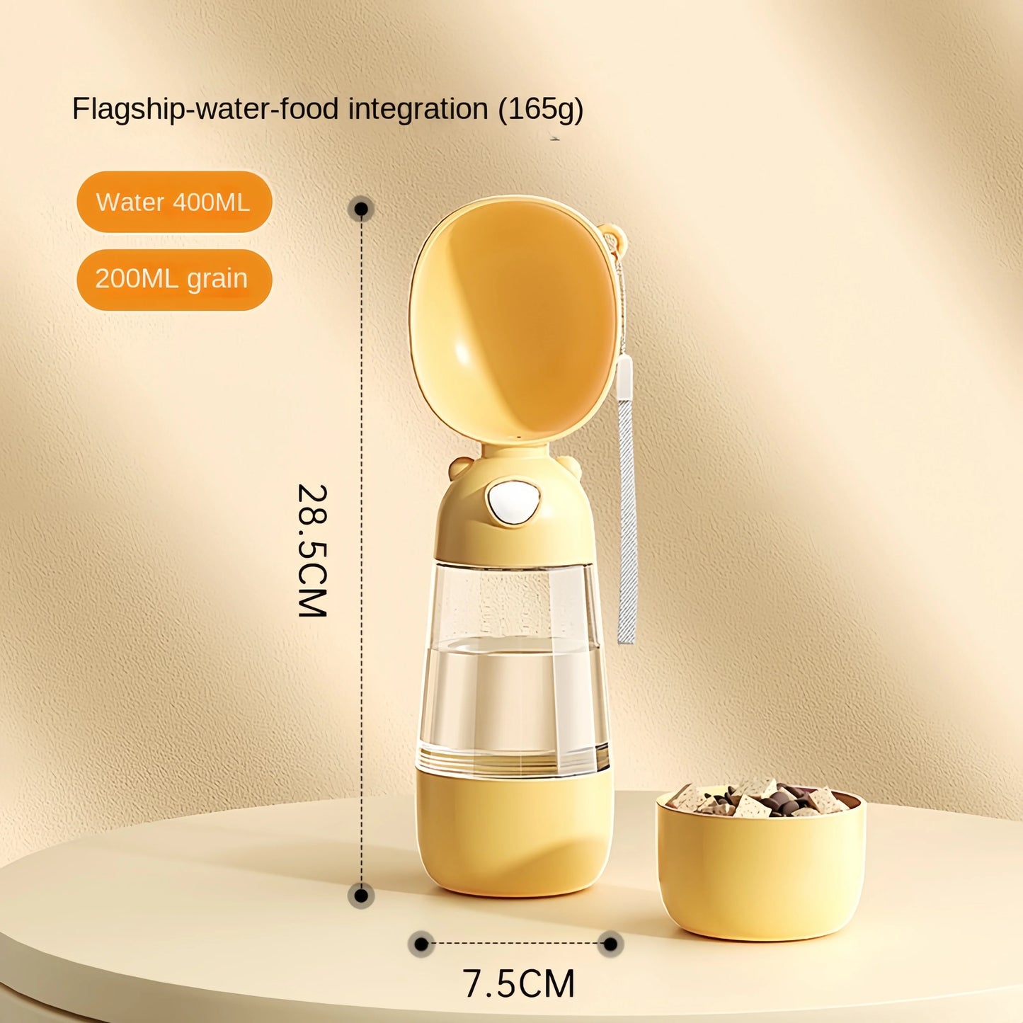 Pet Travel Water Bottle with Bowl