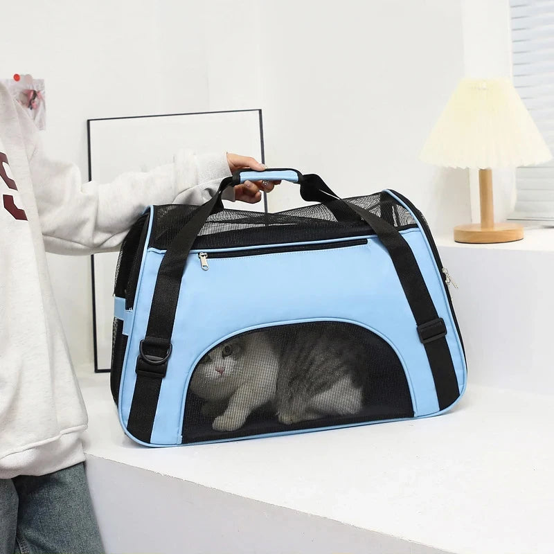 Foldable Mesh Pet Carrier Bag