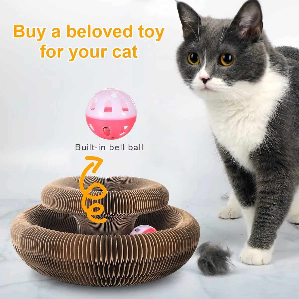 Magic Cat Scratcher Toy – Round Ball & Claw Board