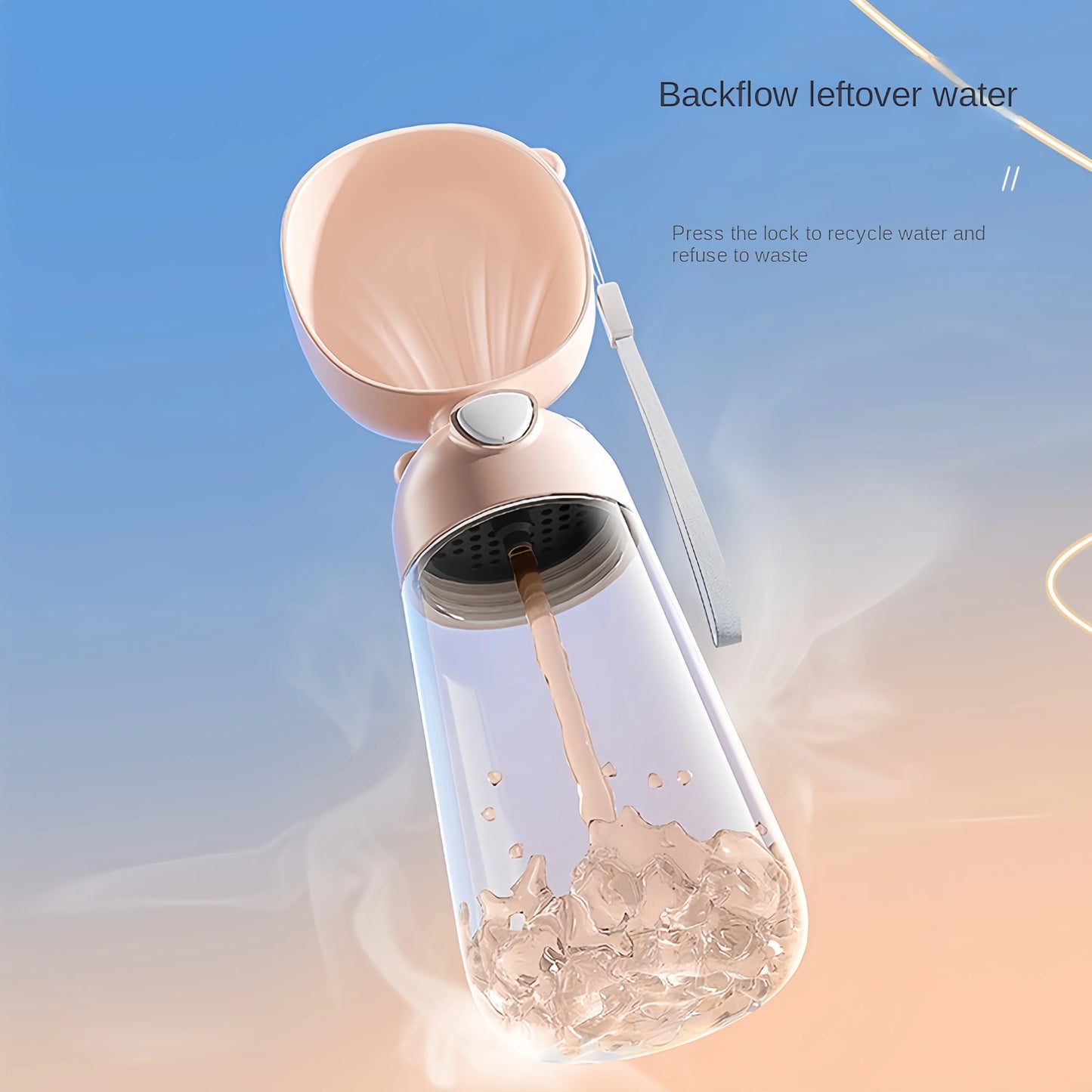 Pet Travel Water Bottle with Bowl