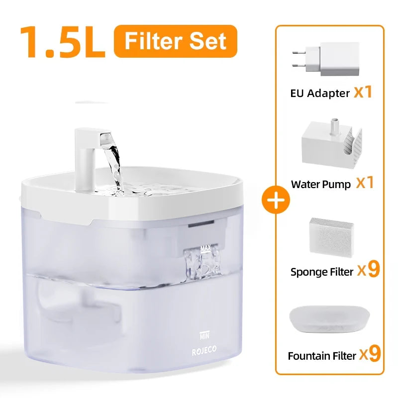Smart Pet Water Fountain with Filter