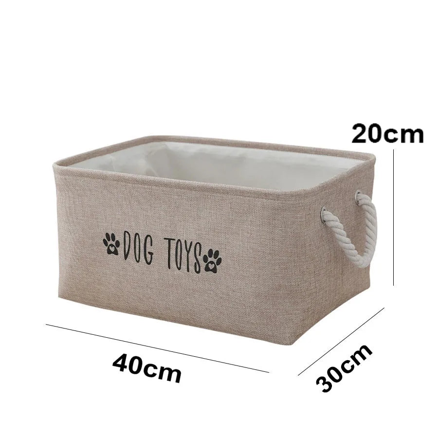 Canvas Storage Basket for Pet Toys