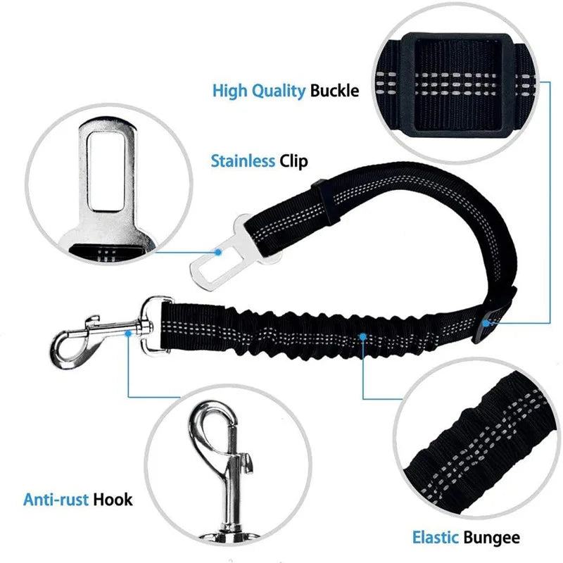 Adjustable Reflective Pet Car Seat Belt