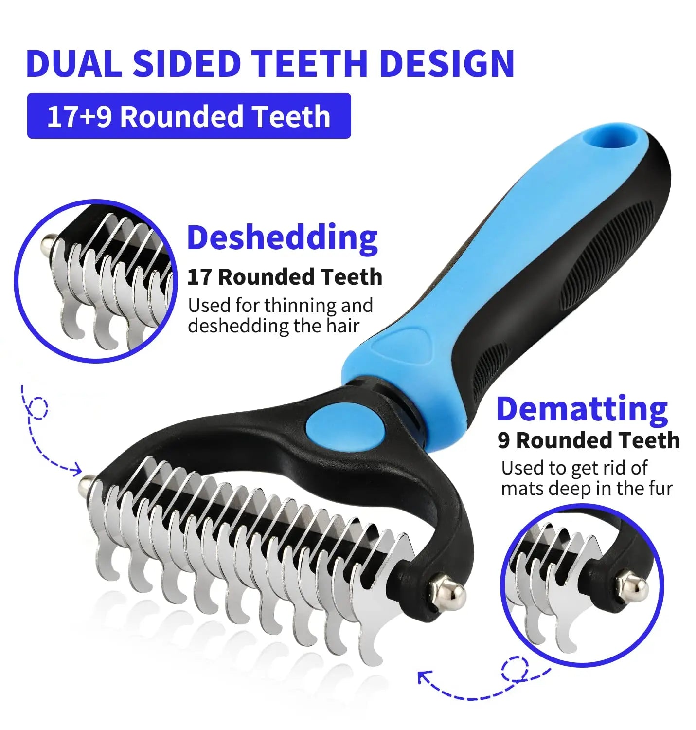 Pet Deshedding Comb & Fur Remover