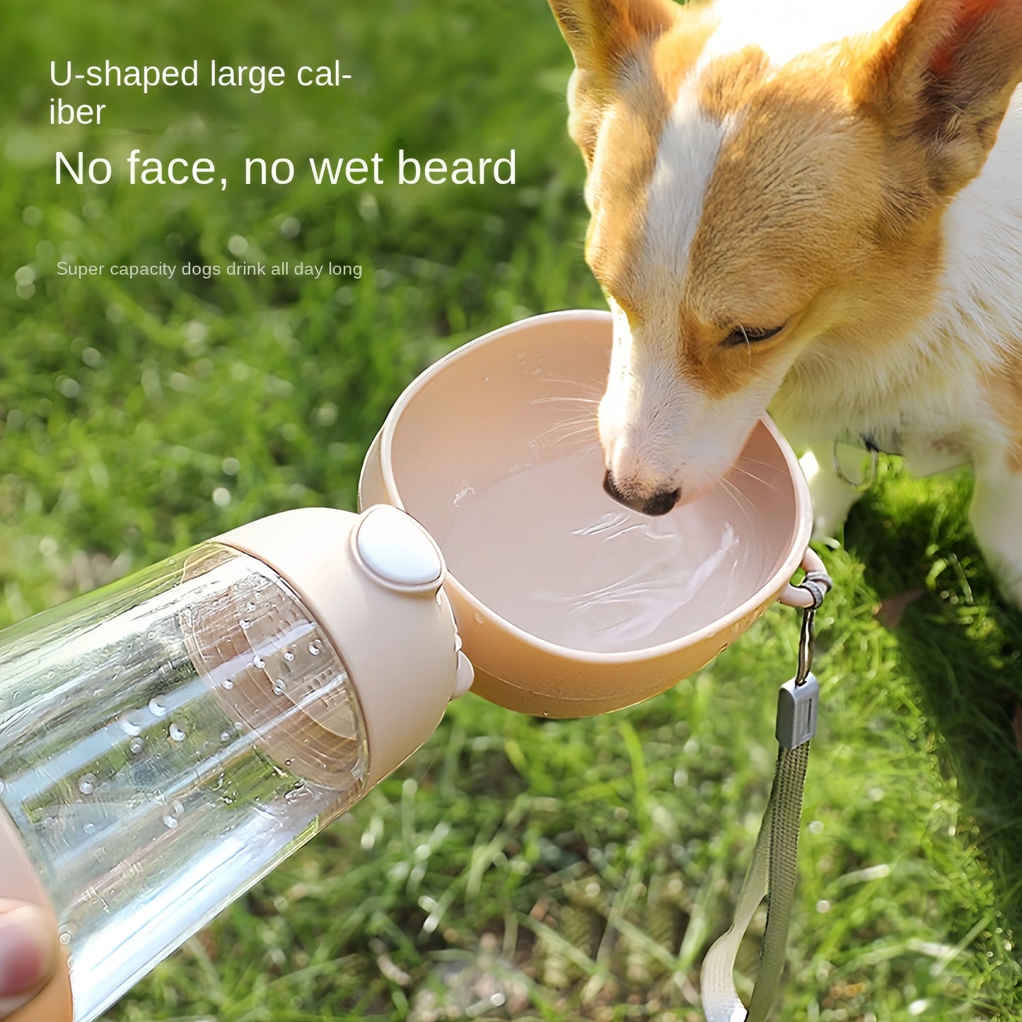 Pet Travel Water Bottle with Bowl