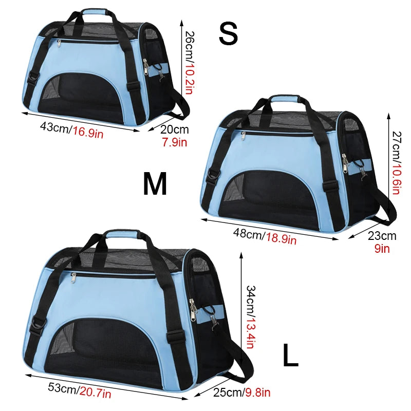 Foldable Mesh Pet Carrier Bag