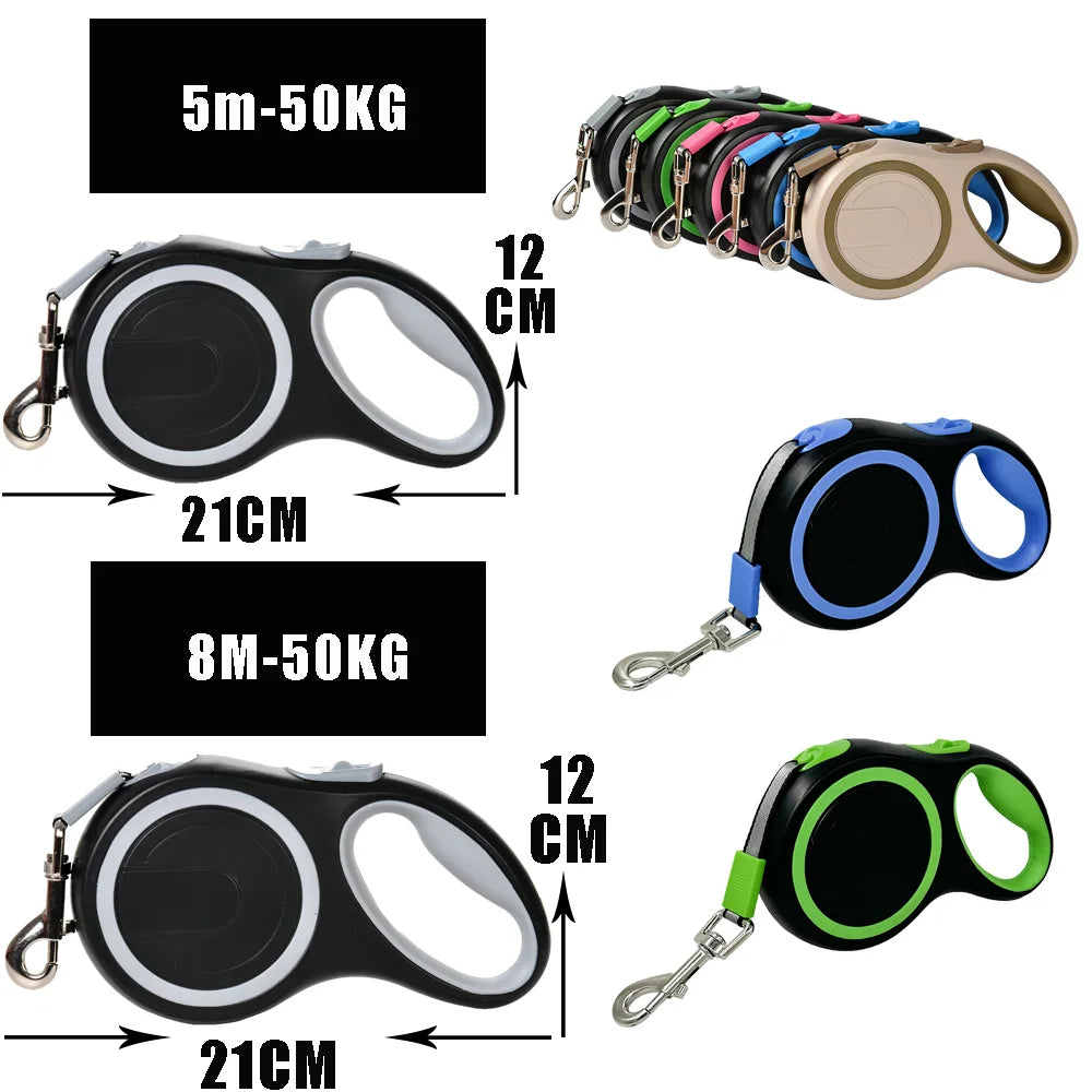 Heavy-Duty Retractable Pet Leash (5/8m)