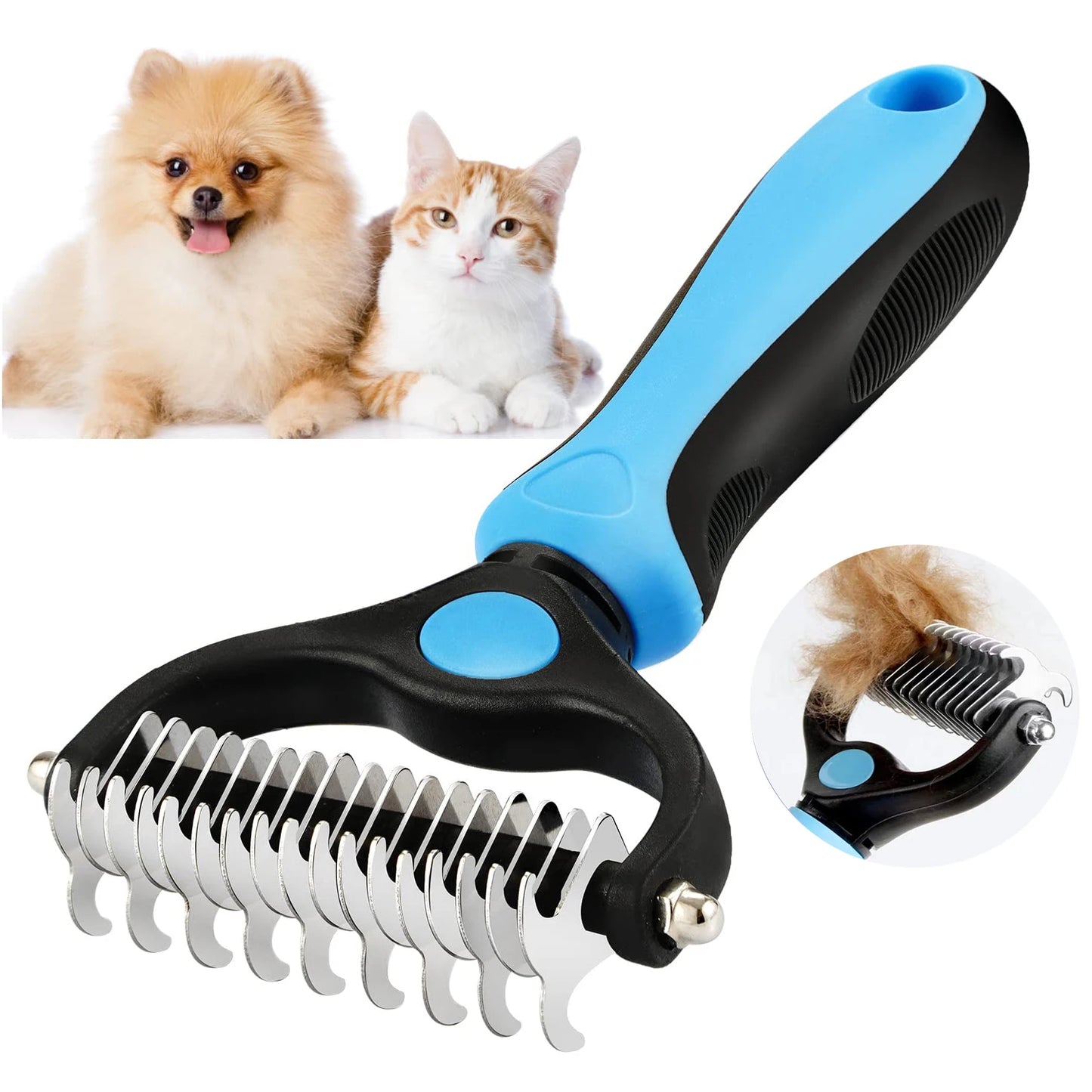 Pet Deshedding Comb & Fur Remover