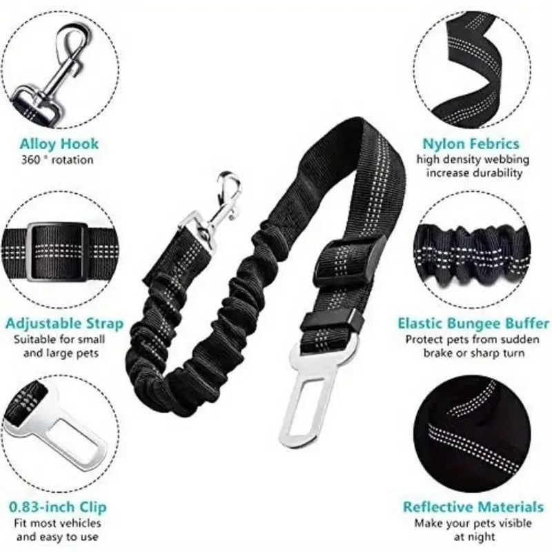 Adjustable Reflective Pet Car Seat Belt