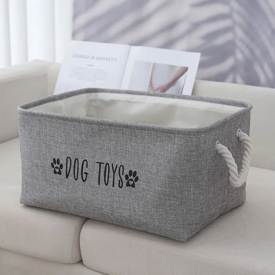 Canvas Storage Basket for Pet Toys