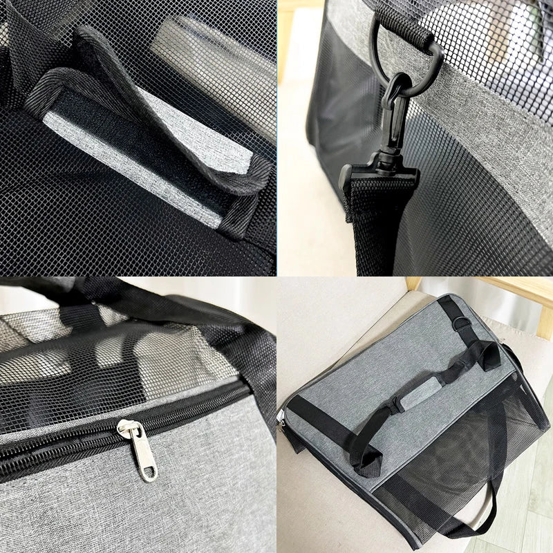 Foldable Mesh Pet Carrier Bag