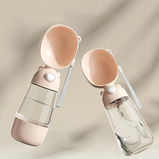 Pet Travel Water Bottle with Bowl