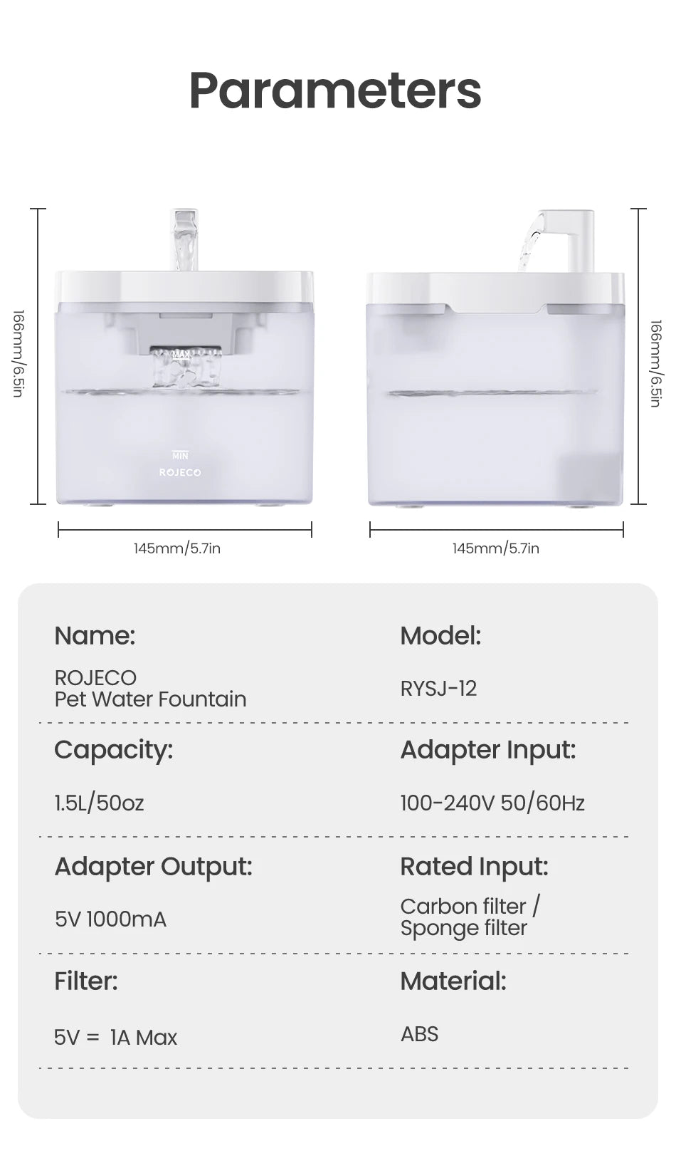 Smart Pet Water Fountain with Filter