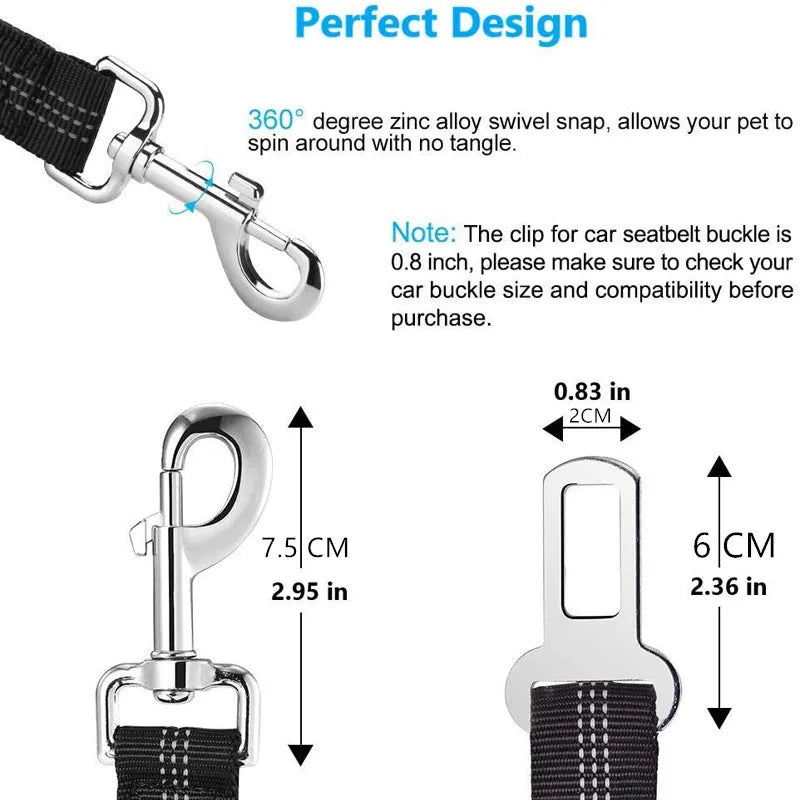 Adjustable Reflective Pet Car Seat Belt