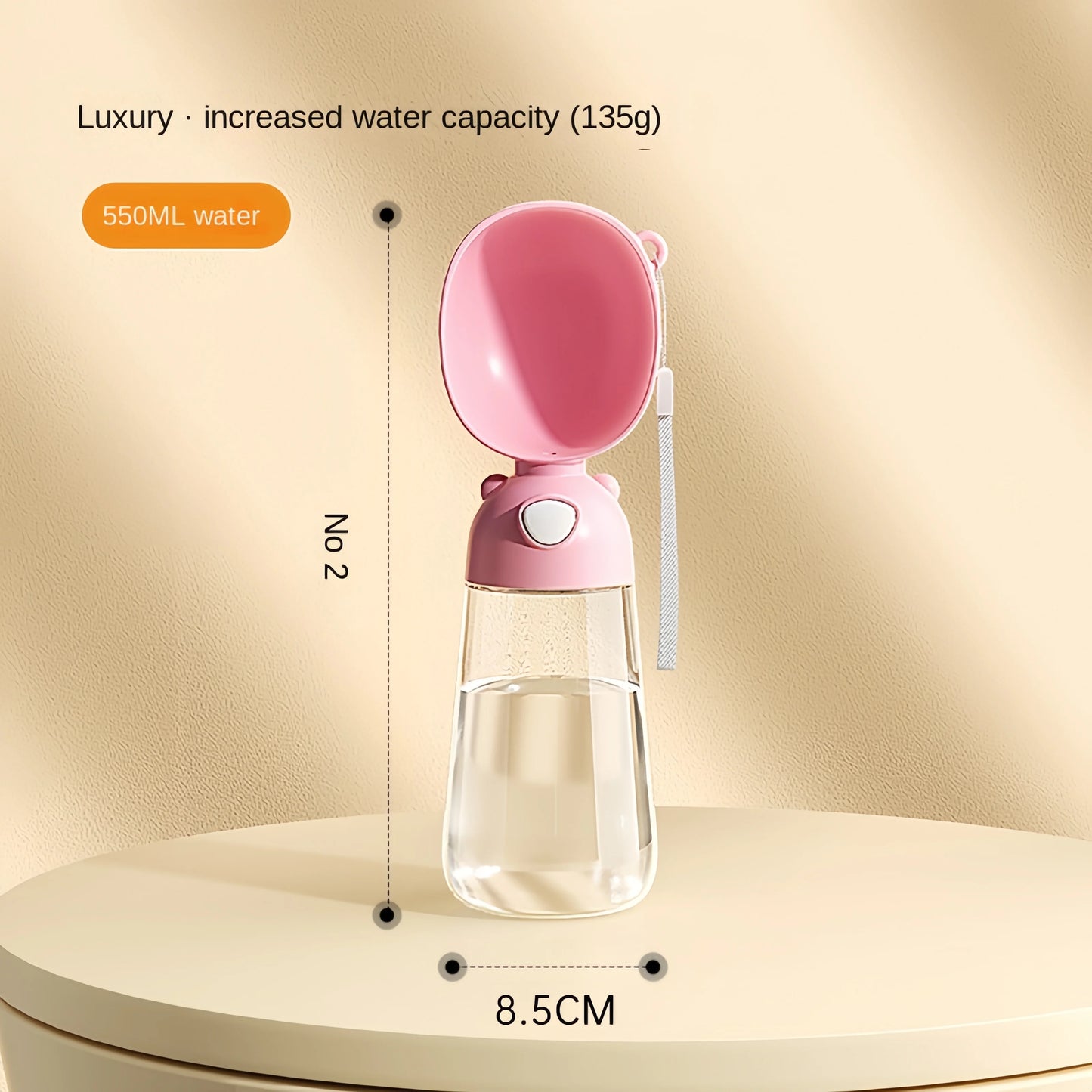 Pet Travel Water Bottle with Bowl