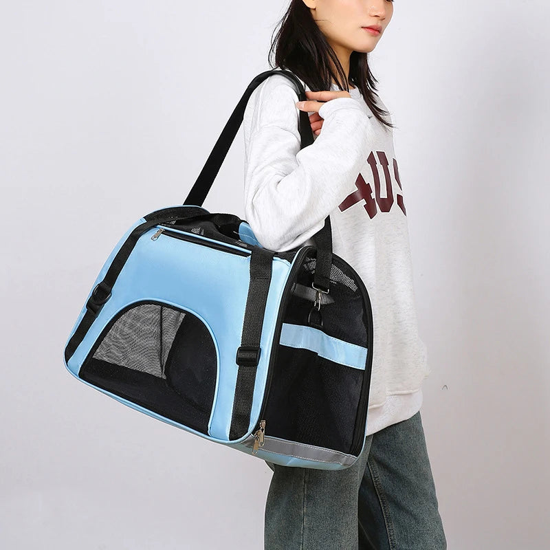 Foldable Mesh Pet Carrier Bag