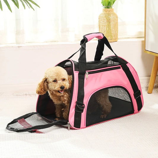 Foldable Mesh Pet Carrier Bag