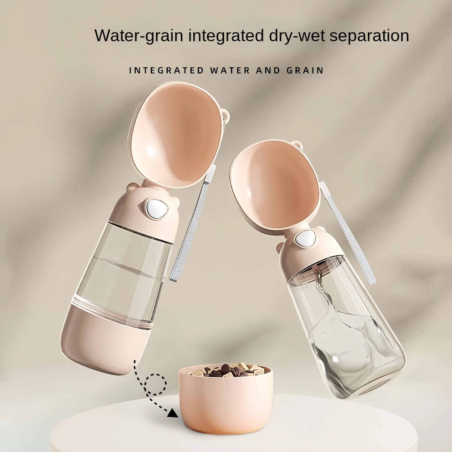 Pet Travel Water Bottle with Bowl