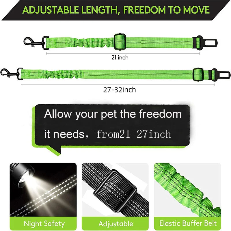 Adjustable Reflective Pet Car Seat Belt