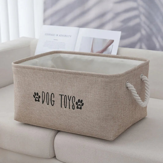 Canvas Storage Basket for Pet Toys