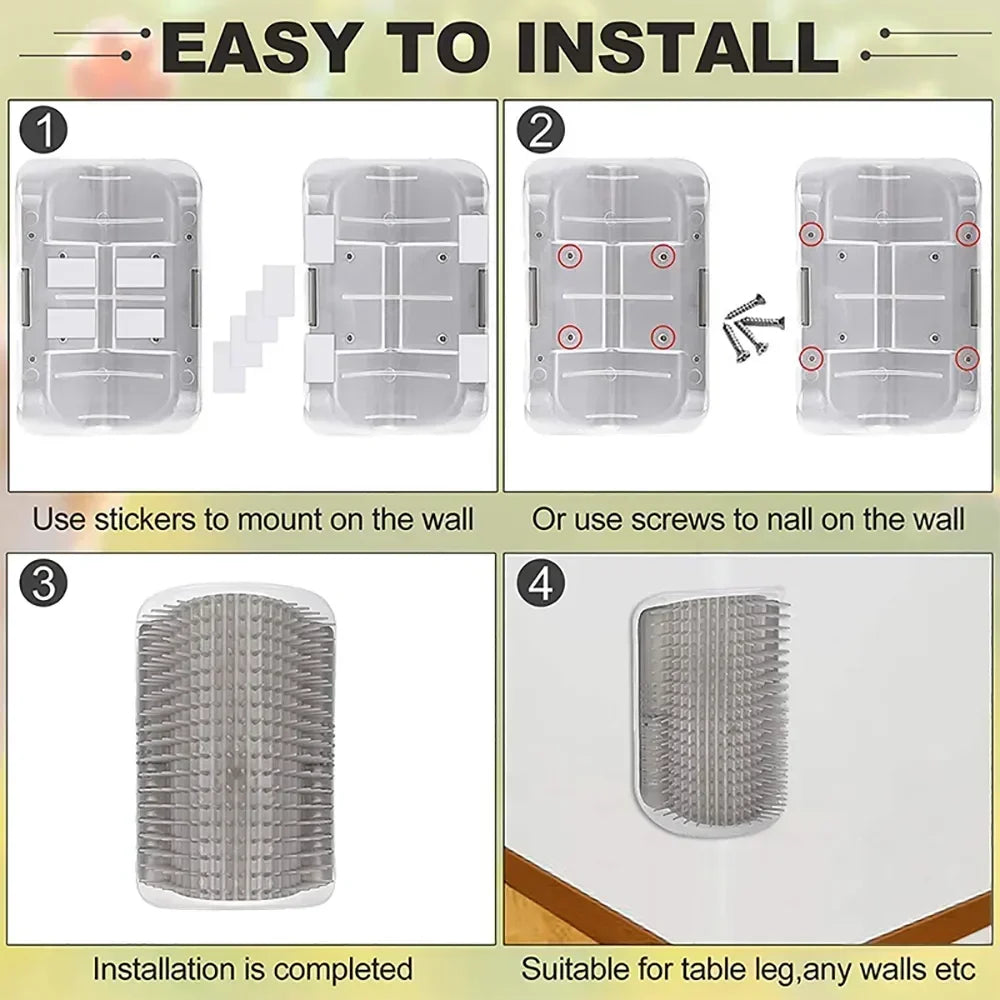 Wall-Mounted Pet Corner Brush