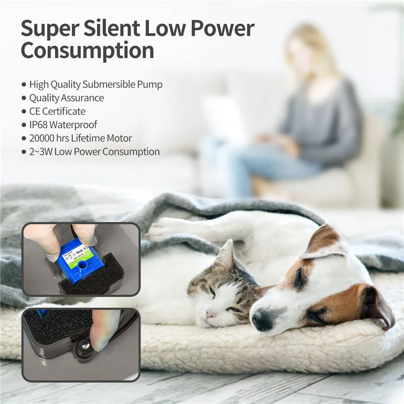 Pet Water Fountain with Light